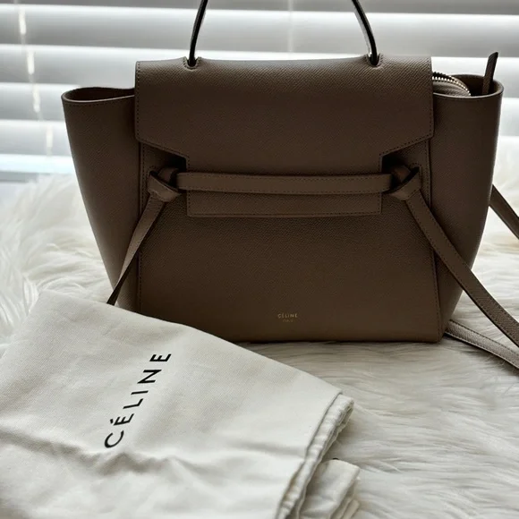 Celine Micro Belt Bag in Grained Calfskin - light taupe - Picture 2 of 16